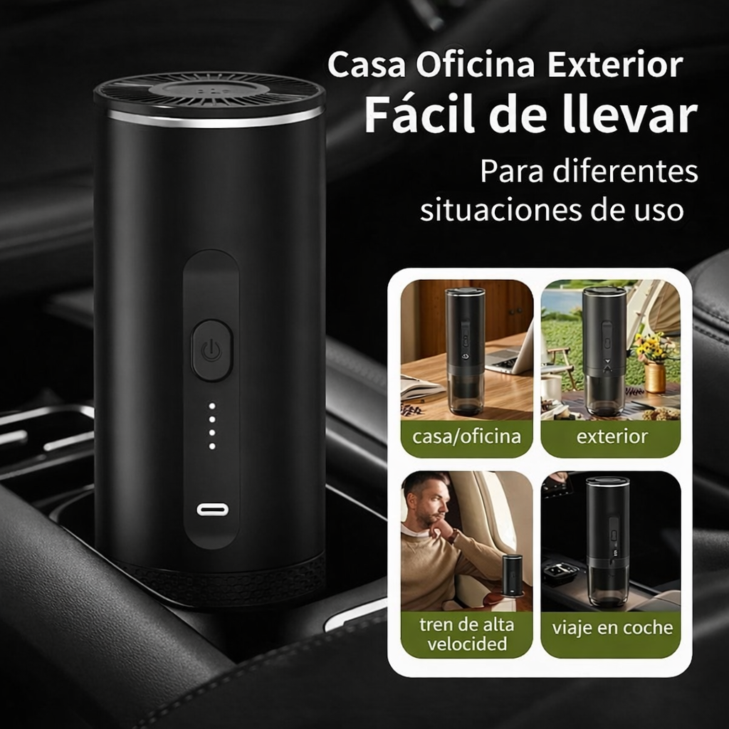 Cafetera express portátil 20bar para cápsulas Nespresso y café molido